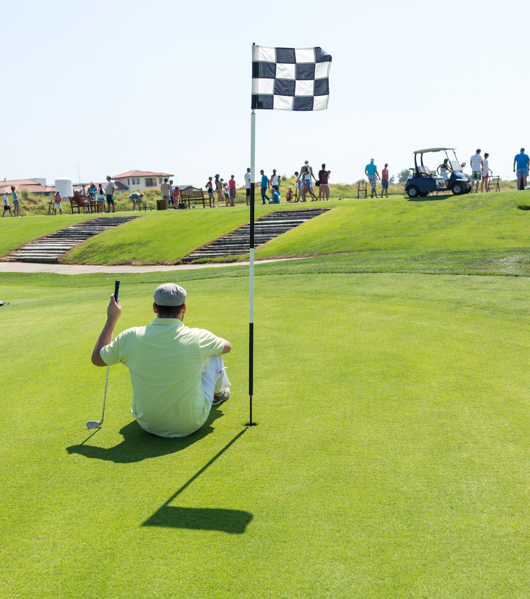 Man Playing Golf 